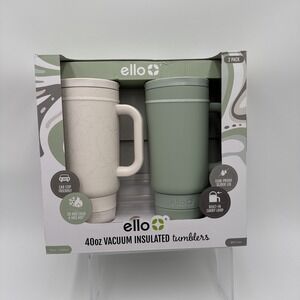Ello Port 40oz Stainless Steel Tumbler w/ Handle 2‎ Pack Insulated NEW